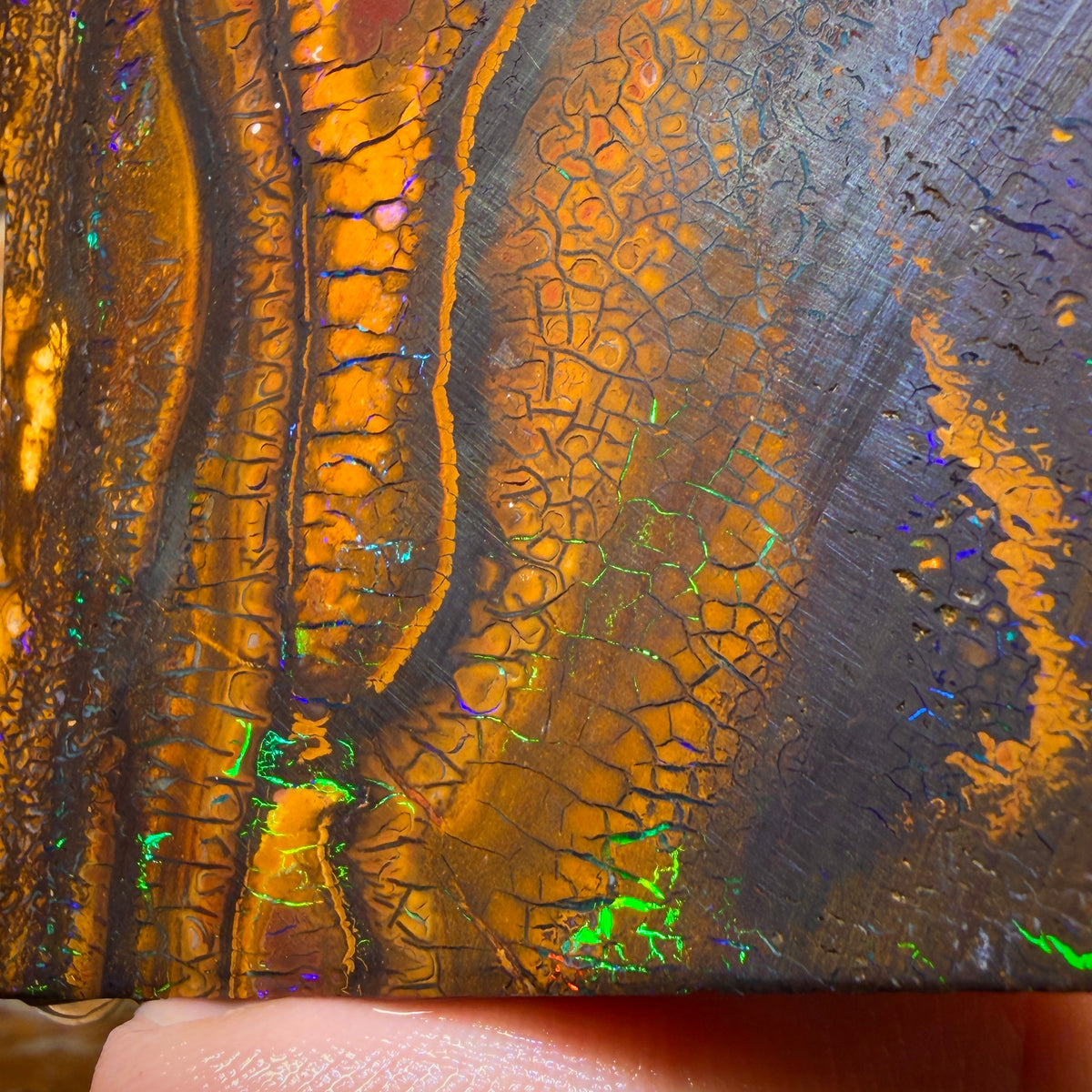 464.8cts - Wow! Large Tribal Yowah Nut Opal Rub. Metallic Colour