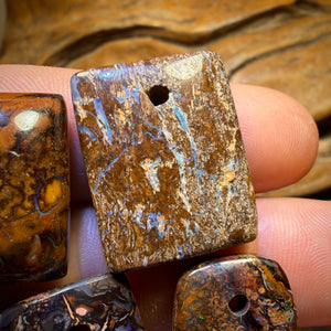 175.4cts - 5x Drilled Queensland Boulder Opals. BARGAIN Wholesale Parcel