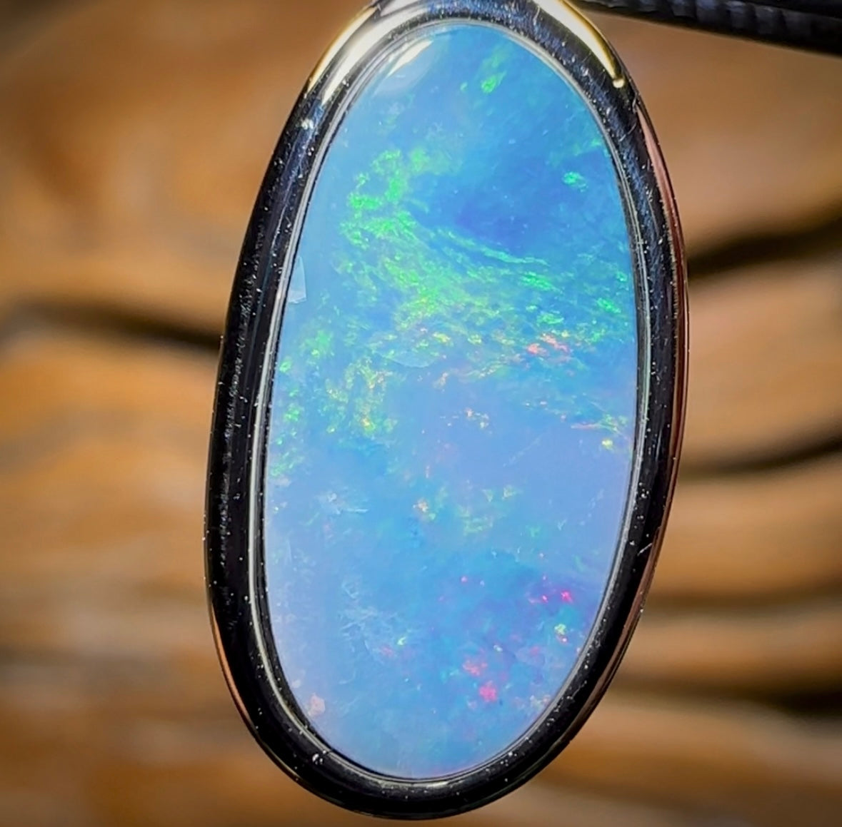 🔨 AUCTION 🔨 No Reserve Sterling Silver - Queensland Boulder Opal Doublet Pendant