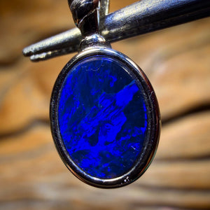 Sterling Silver - Queensland Boulder Opal Doublet Pendant
