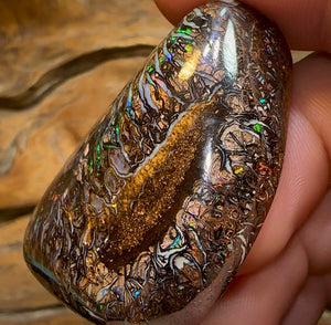 254.3cts - TOP Tribal Pattern Polished Yowah Opal Specimen