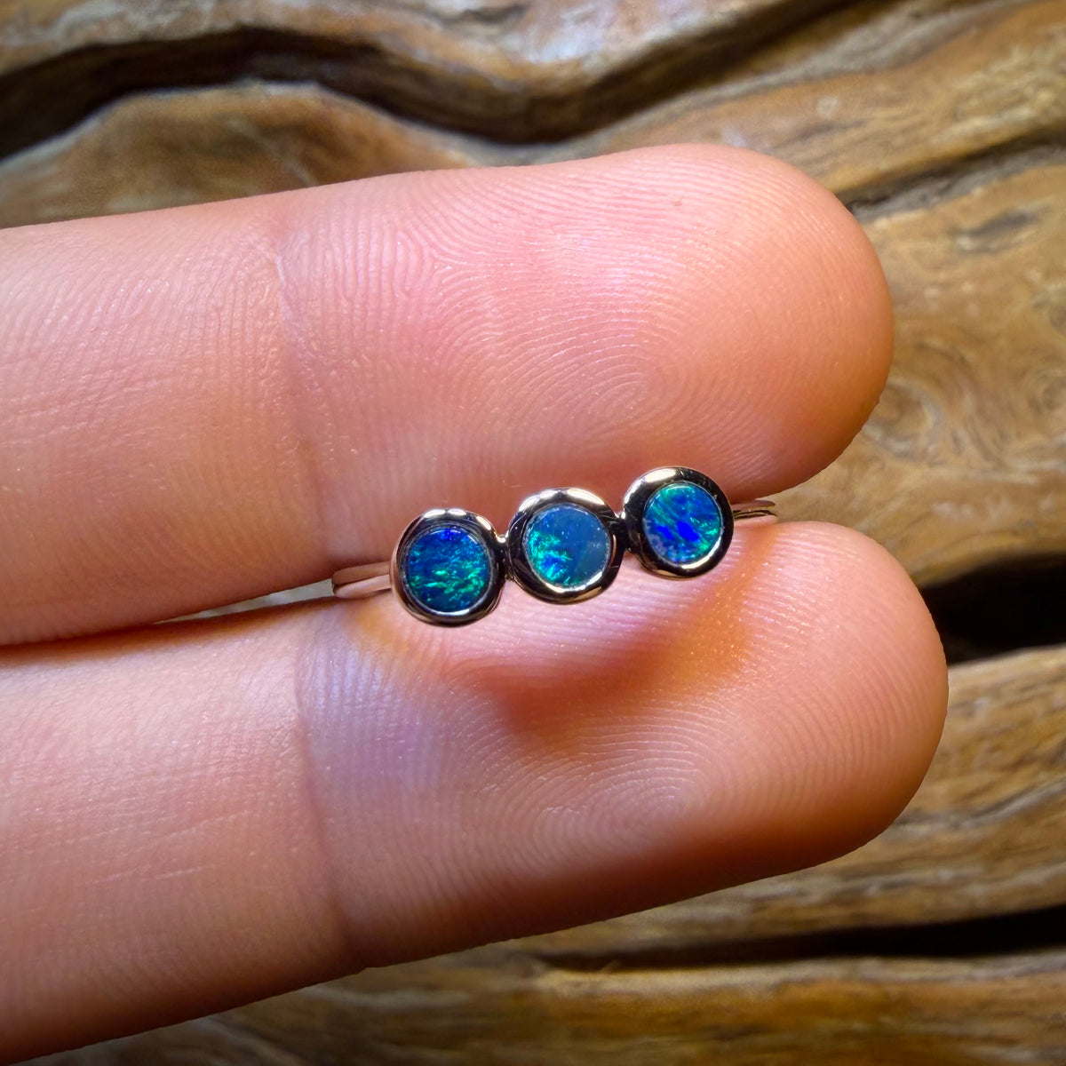 HDW Sterling Silver - Queensland Boulder Opal Doublet Ring