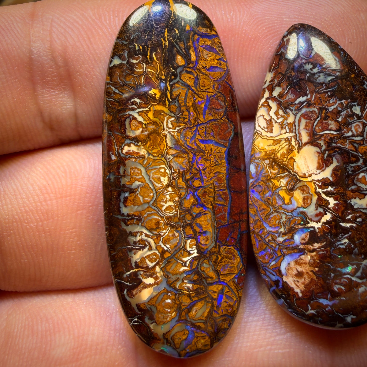 Buy1 Get 1 Free Card!72.3cts - “Partners” Tribal Queensland Boulder Opal Pair