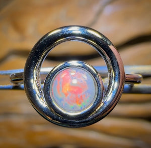 Sterling Silver - South Australian Crystal Opal Ring