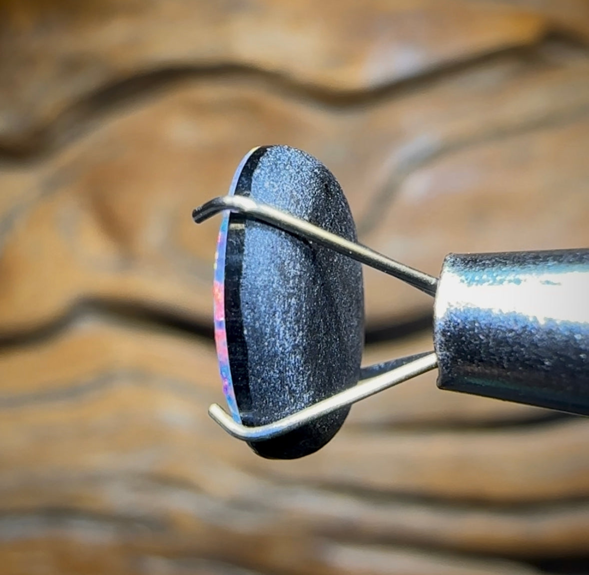 2.3cts - Lightning Ridge Black Opal Doublet - Opal Whisperers