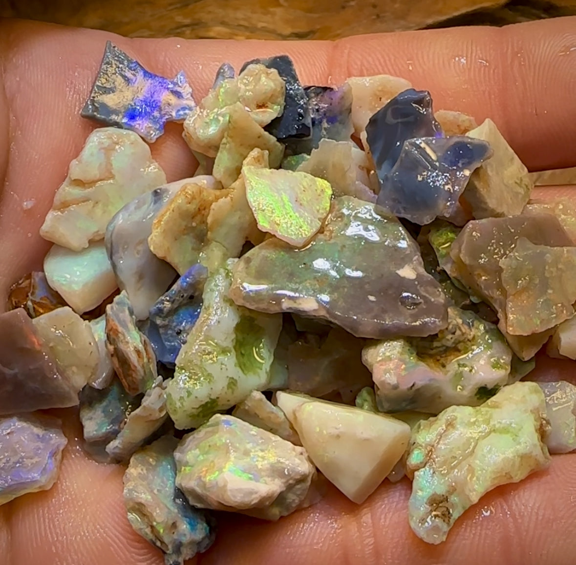 200cts - Lightning Ridge Opal Rough Parcel. 50+ Pieces