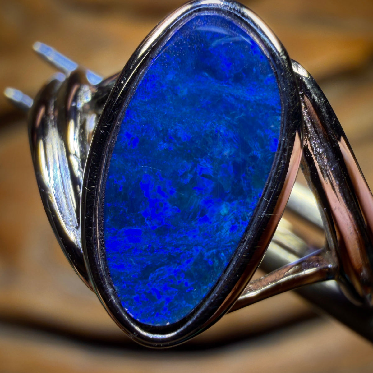 Sterling Silver - Queensland Boulder Opal Doublet Ring