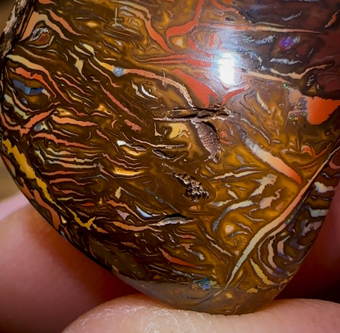 32.2cts - Amazing Tribal Picture Stone Boulder Opal from Yowah