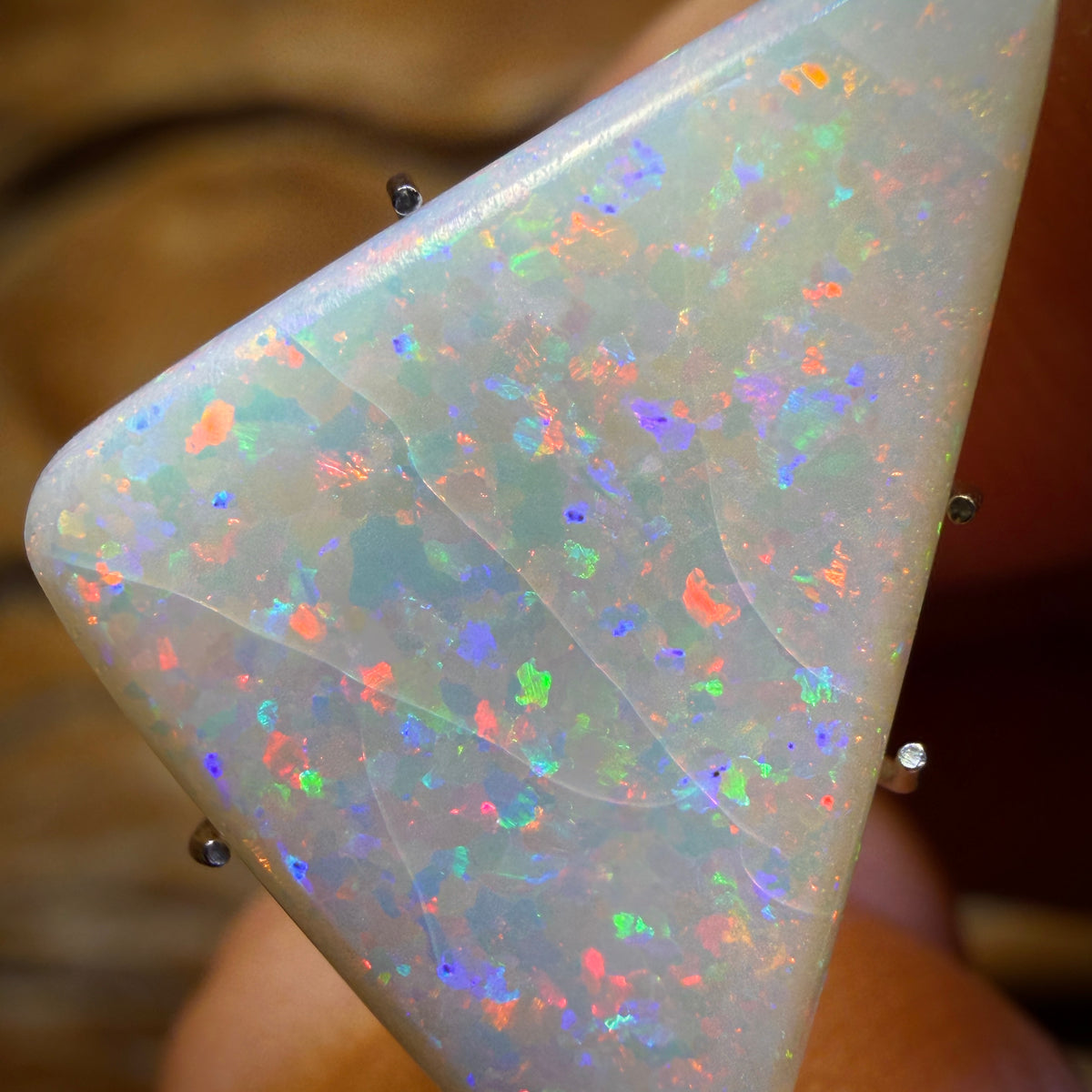 Wild Card! 6.1cts - Big and Cheap! South Australian White Opal from Coober Pedy Inclusions