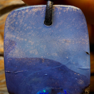 Opal Fest Wildcard! 29 x 26mm - Drilled Queensland Boulder Seam Opal Necklace