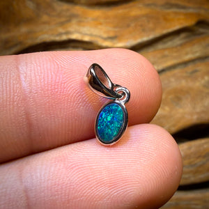 Sterling Silver - Queensland Boulder Opal Doublet Pendant