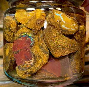 133.1g - Jar of Rough Australian Boulder Opal