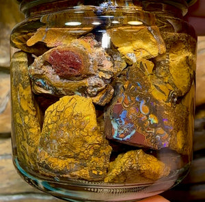 140.8g - Jar of Rough Australian Boulder Opal