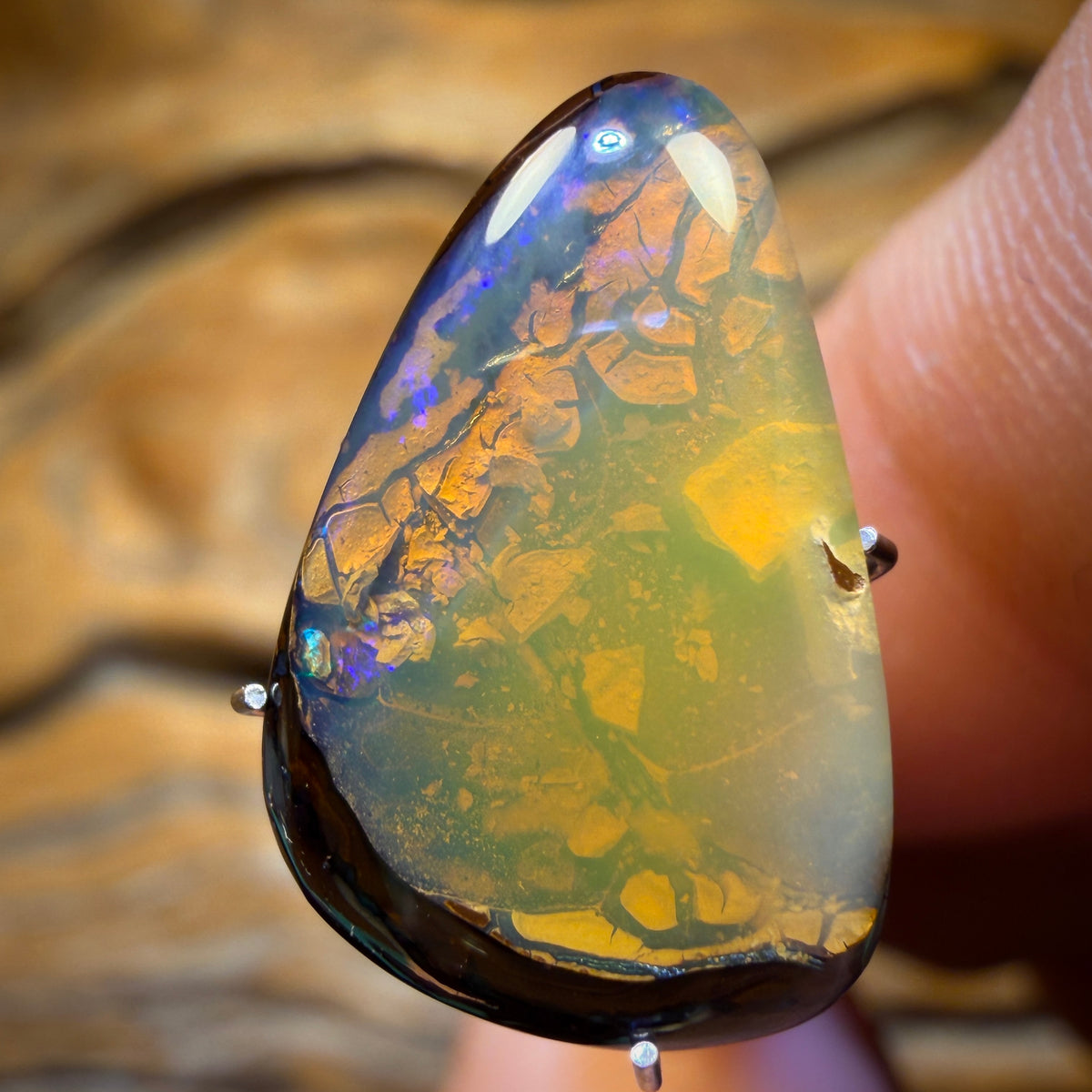 9.3cts - Yowah Nut Crystal Centre Opal. Australian Boulder Opal