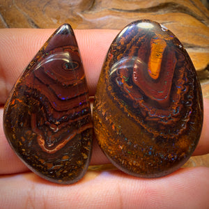 90.7cts - Tribal Queensland Boulder Opal Pair