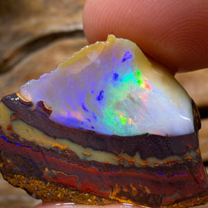 HDW 53.2cts - Partial Yowah Nut Crystal Centre Opal Rough Piece