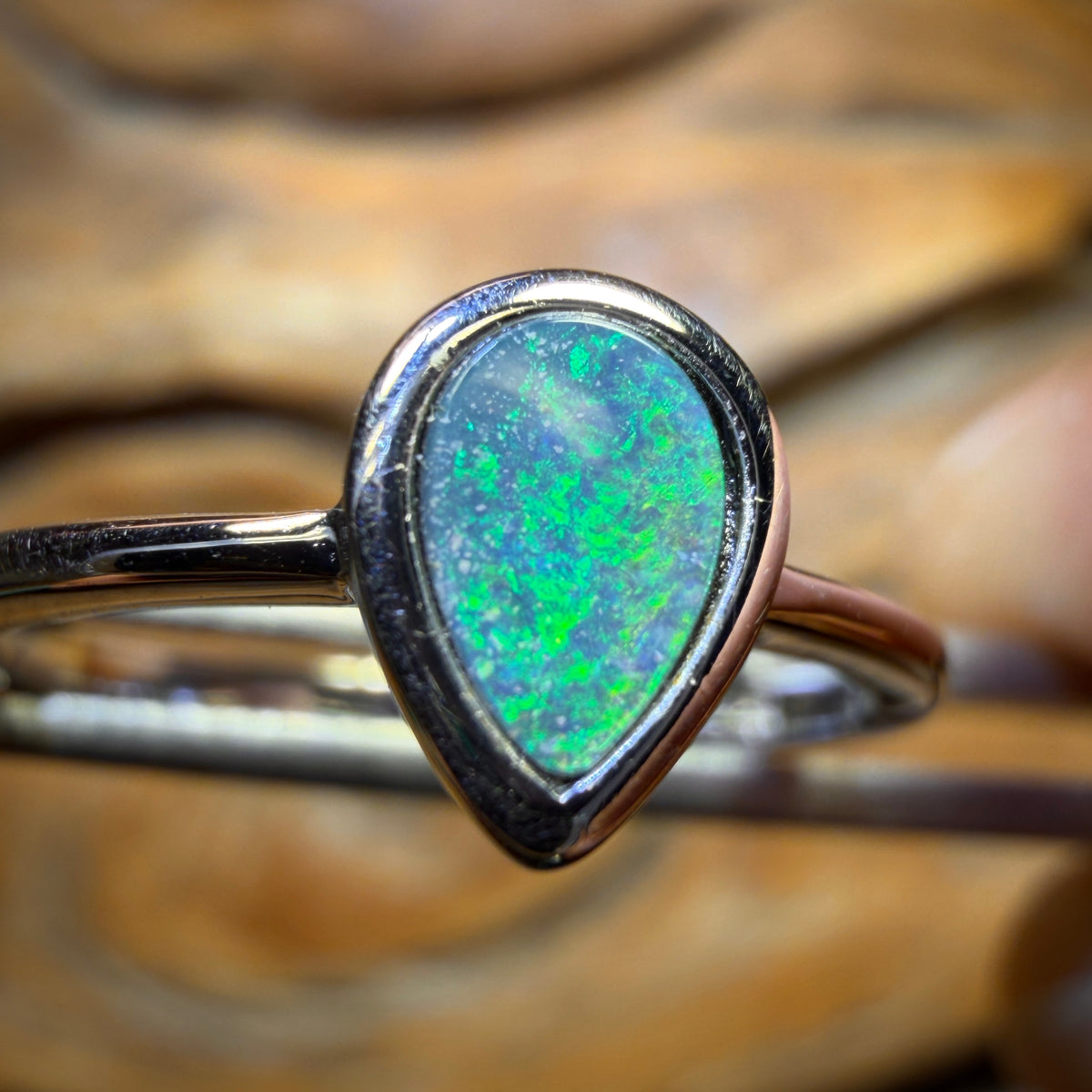 Sterling Silver - Queensland Boulder Opal Doublet Ring