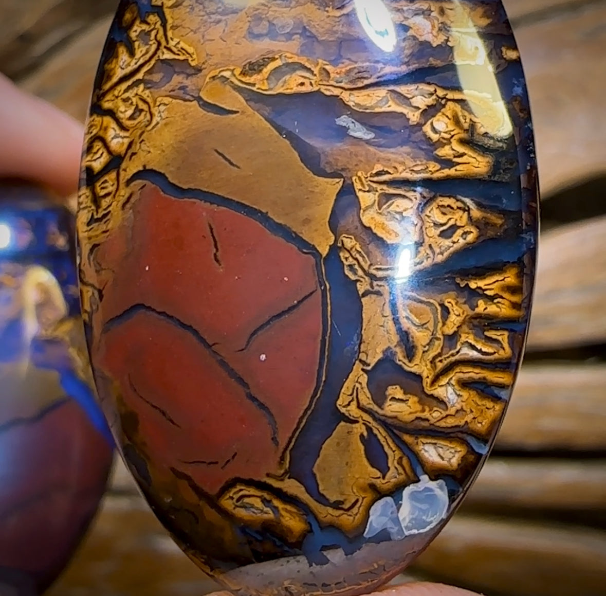 209.2cts - Rare Broad Tribal Queensland Boulder Opal Matching Split Nut Pair