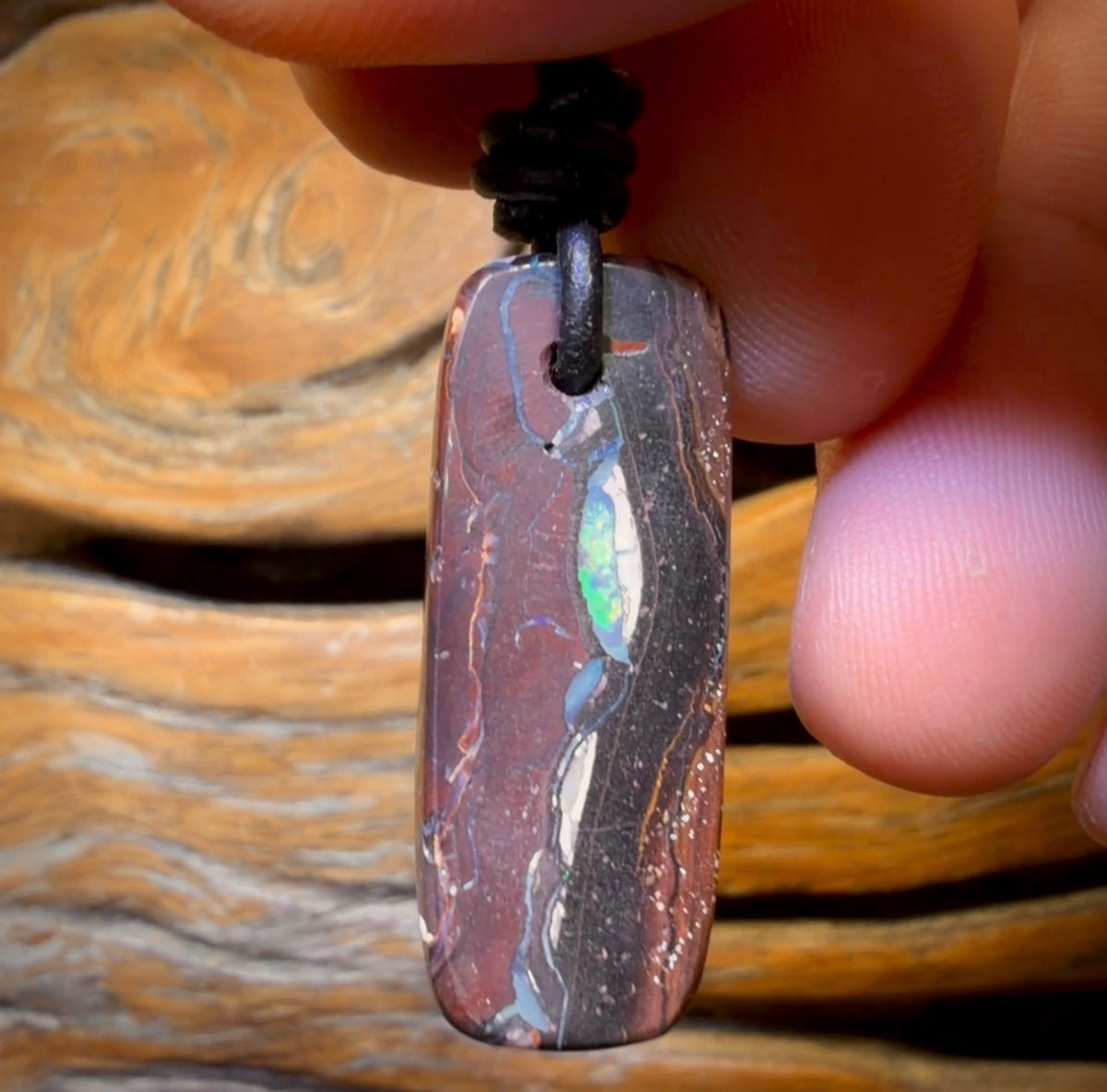 31 x 12mm - Drilled Tribal Queensland Boulder Opal Necklace