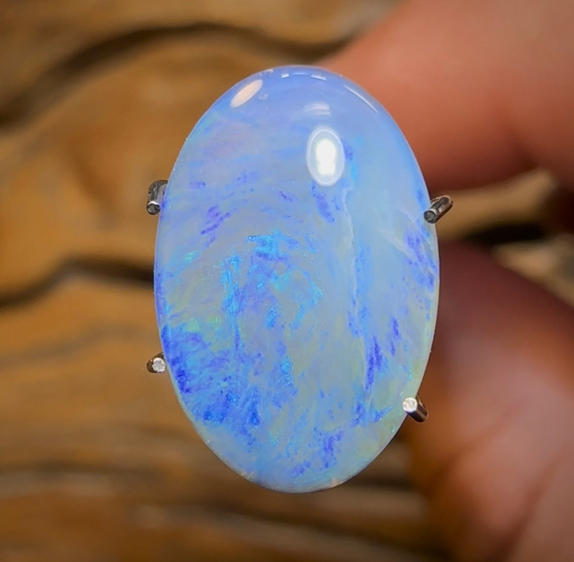 2.5cts - Lightning Ridge Semi Black Opal - Opal Whisperers
