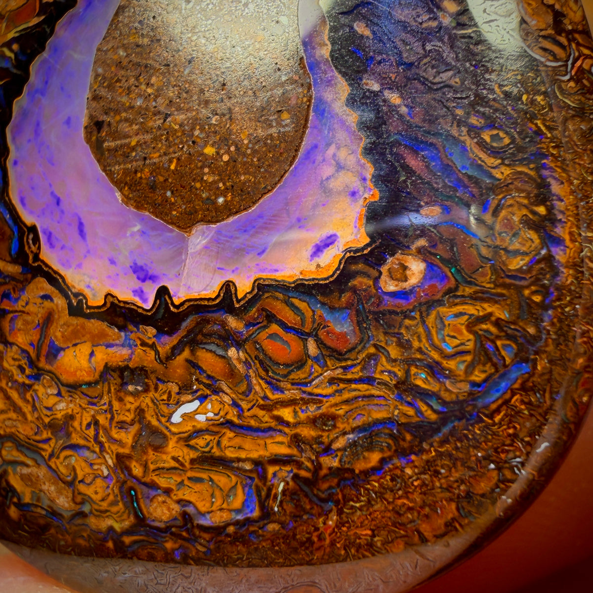 66.7cts - Yowah Nut Crystal Centre Opal. Australian Boulder Opal