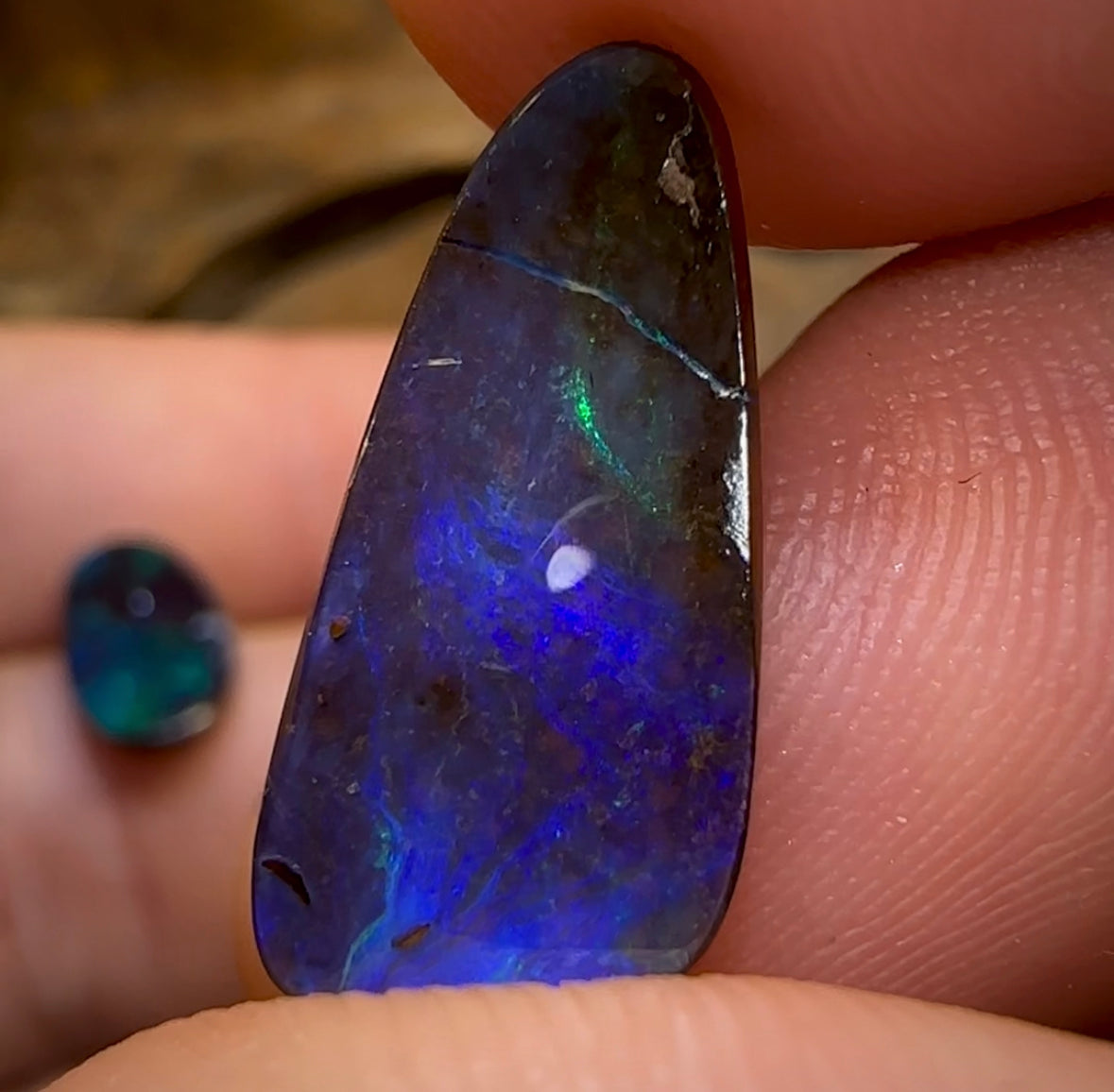 8.7cts - 3x Loose Queensland Boulder Black Opals. Wholesale Parcel - Opal Whisperers