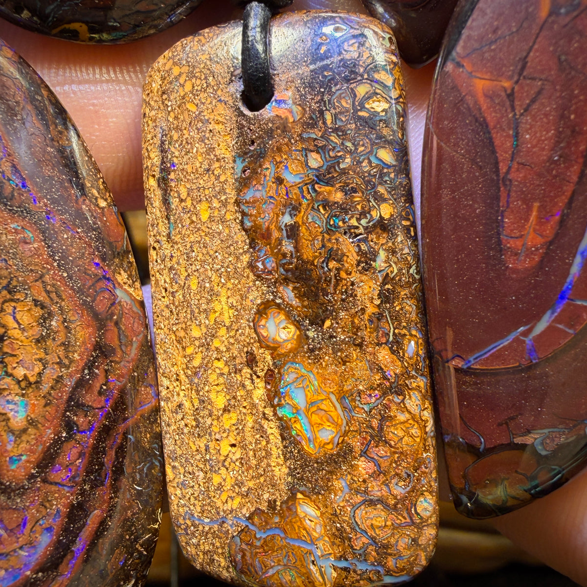 🔒5x Drilled Boulder Opals. Bulk Wholesale Parcel BARGAIN