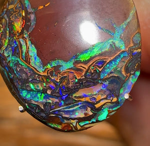 5.6cts - Wow Top Electric Tribal Yowah Nut Opal. Australian Opal