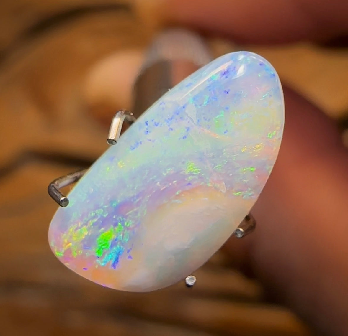 2.8cts - “Pastel Wave” Queensland Boulder Seam Opal