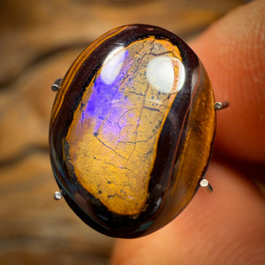 5.2cts - Yowah Nut Crystal Centre Purple Suspended Kernel Australian Opal.