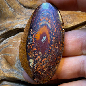OpalFest BargainCard! 144.9cts - “Thumb Print” Tribal Queensland Boulder Opal. Dremelled Face