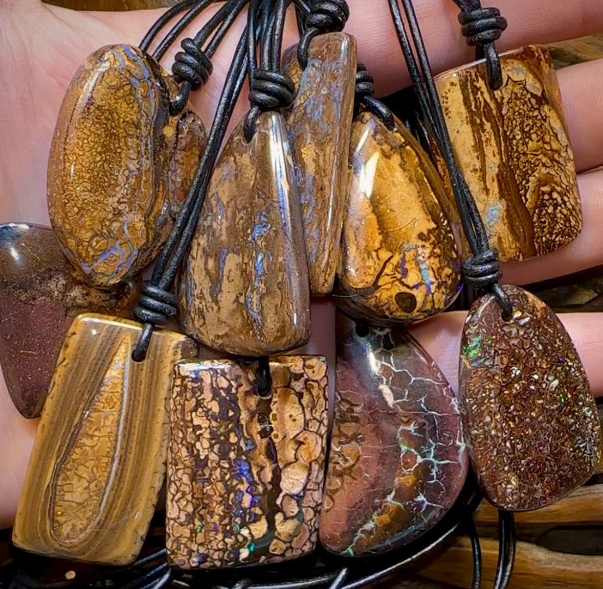 10x Drilled Yowah Boulder Opals. Bulk Wholesale Dealers Package - Opal Whisperers