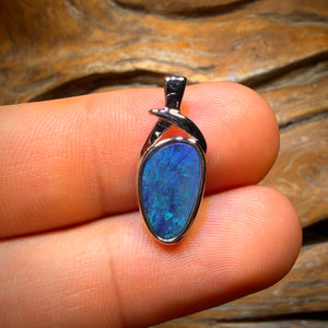 🔨 AUCTION 🔨 Sterling Silver - Queensland Boulder Opal Doublet Pendant