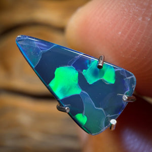 🔨 AUCTION 🔨 Reserve 💎 High Roller Banger Auction 💎 0.6cts - Lightning Ridge Opal Doublet Old School 30+ Yr wow Harlequin Type Pattern