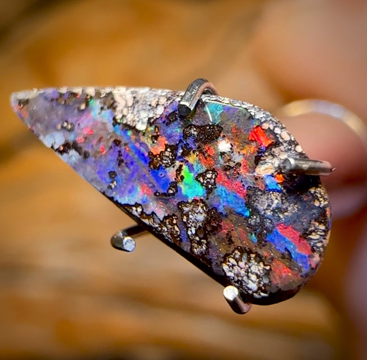 1.05cts - Queensland Boulder Seam Opal Red Fire