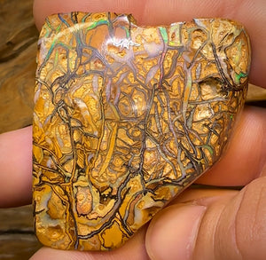 258.9cts - Large Top Tribal Queensland Boulder Art of Opal Style Polished Specimen