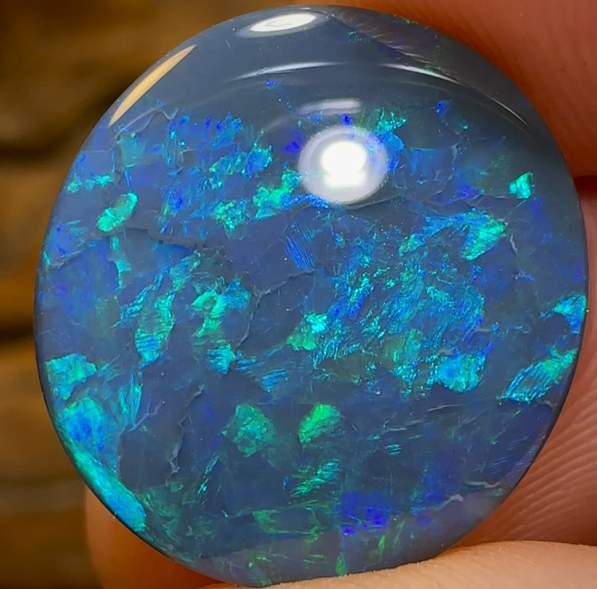 8.6cts - Australian Black Opal from Lightning Ridge - Opal Whisperers