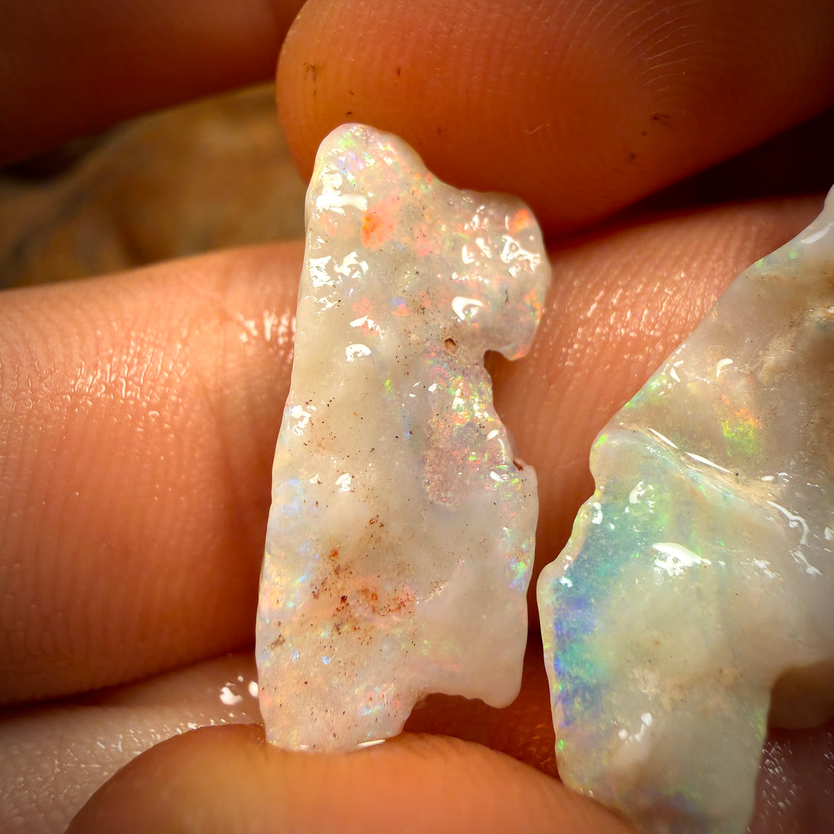 24.9cts - 3x Rare Mintabie Opal Rough Parcel. South Australian Opal