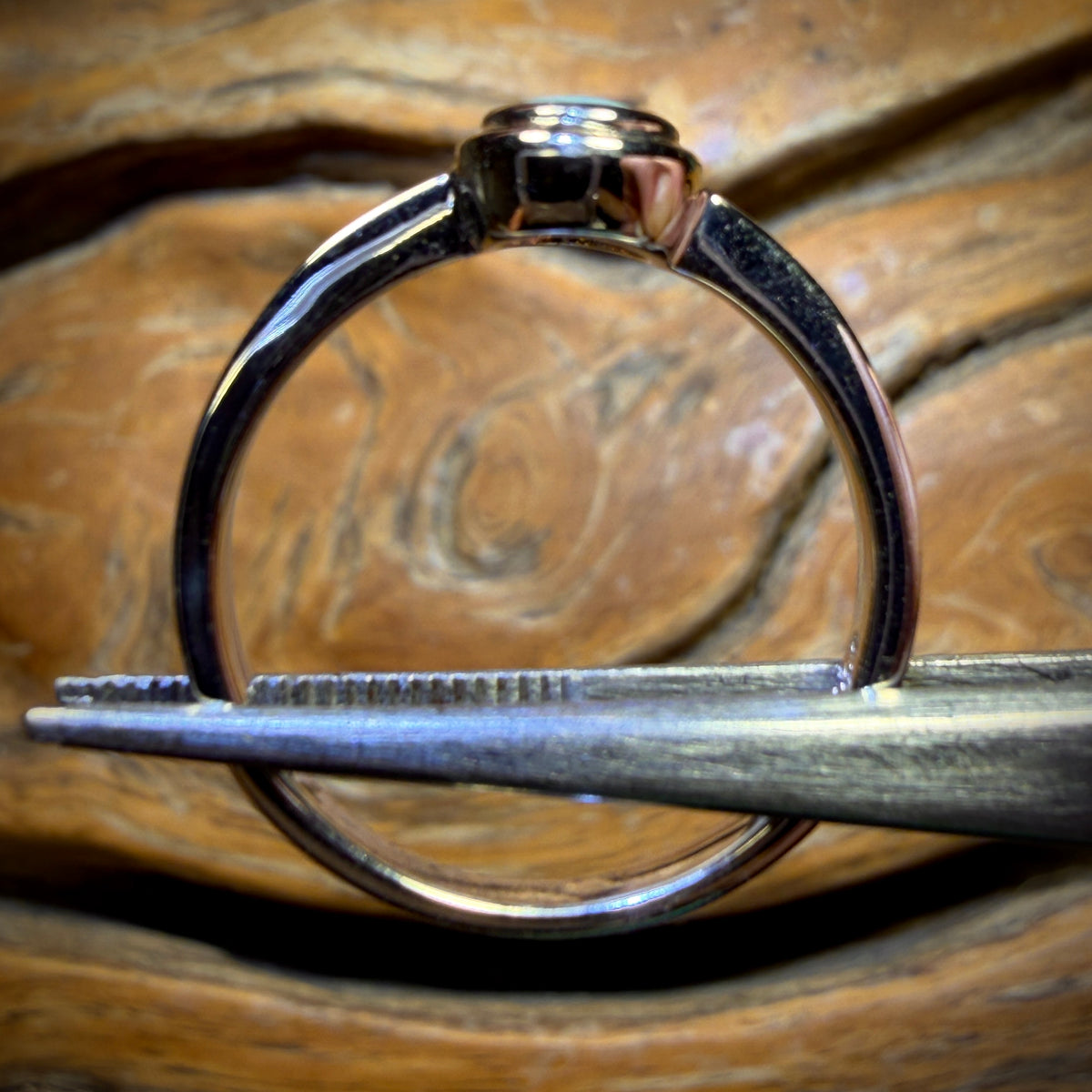 🔨 AUCTION 🔨 Sterling Silver - South Australian Crystal Opal Ring