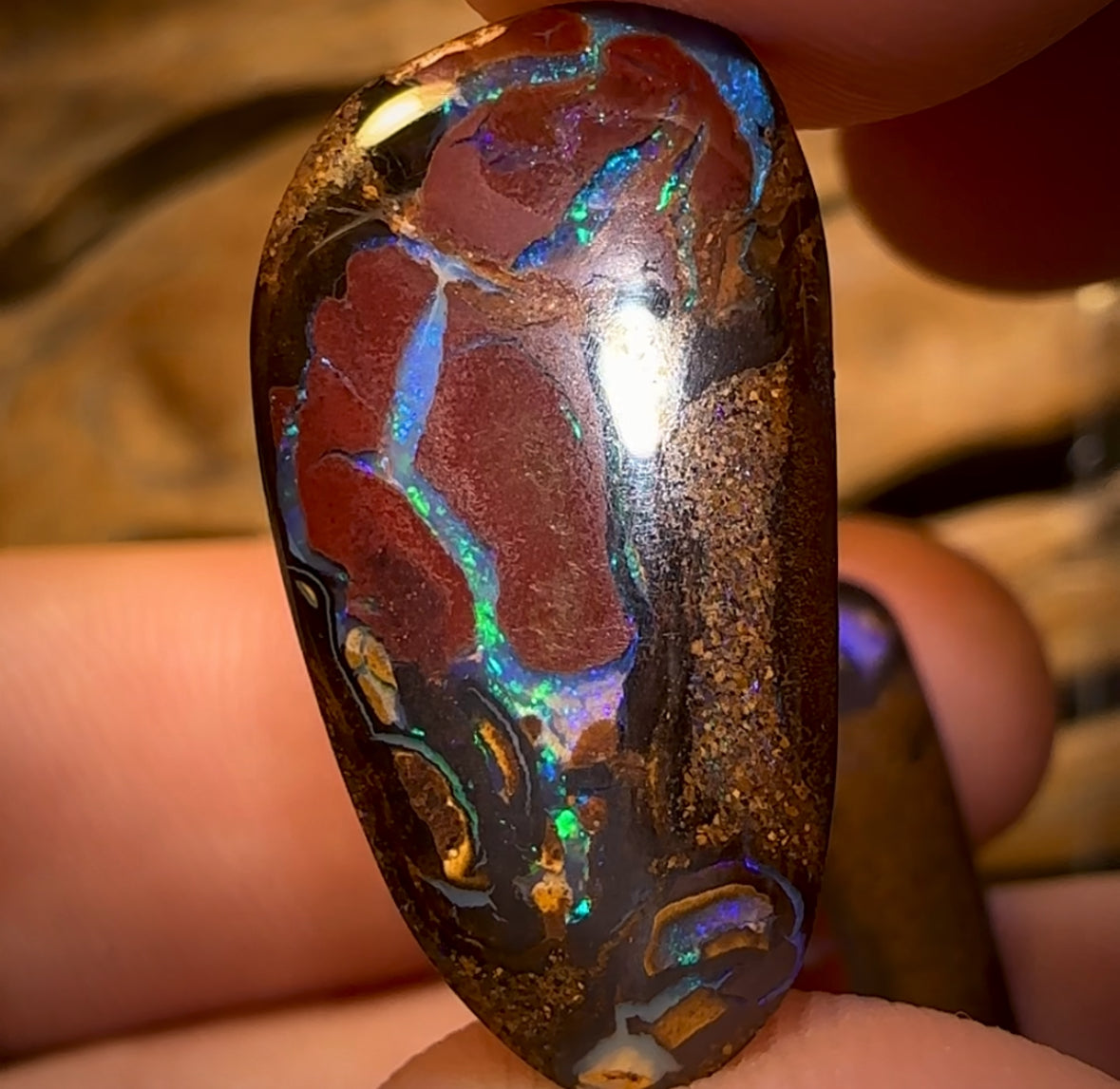 24.2cts - Tribal Queensland Boulder Opal Pair