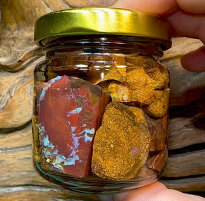 140.9g - Jar of Rough Australian Boulder Opal