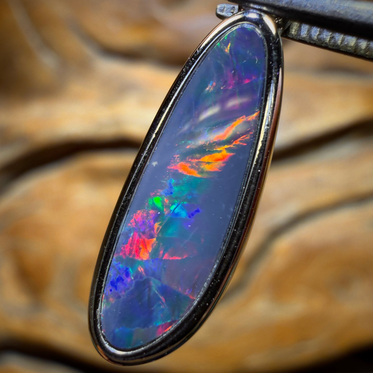 🔨 AUCTION 🔨 Sterling Silver - Queensland Boulder Opal Doublet Pendant