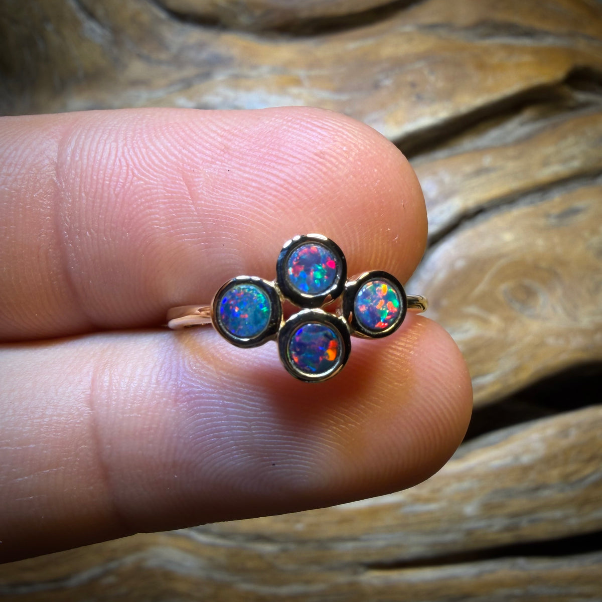 14k Gold - NEW Isaac Design Queensland Boulder Opal Doublet Ring