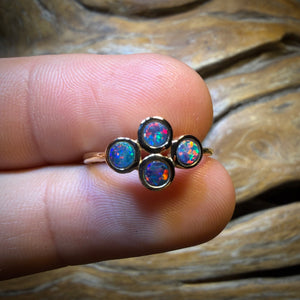 14k Gold - NEW Isaac Design Queensland Boulder Opal Doublet Ring
