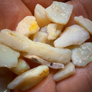 100.4cts - 20x South Australian White Opal Rough Parcel