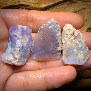 96.7cts - 3x Lightning Ridge Opal Rough Parcel
