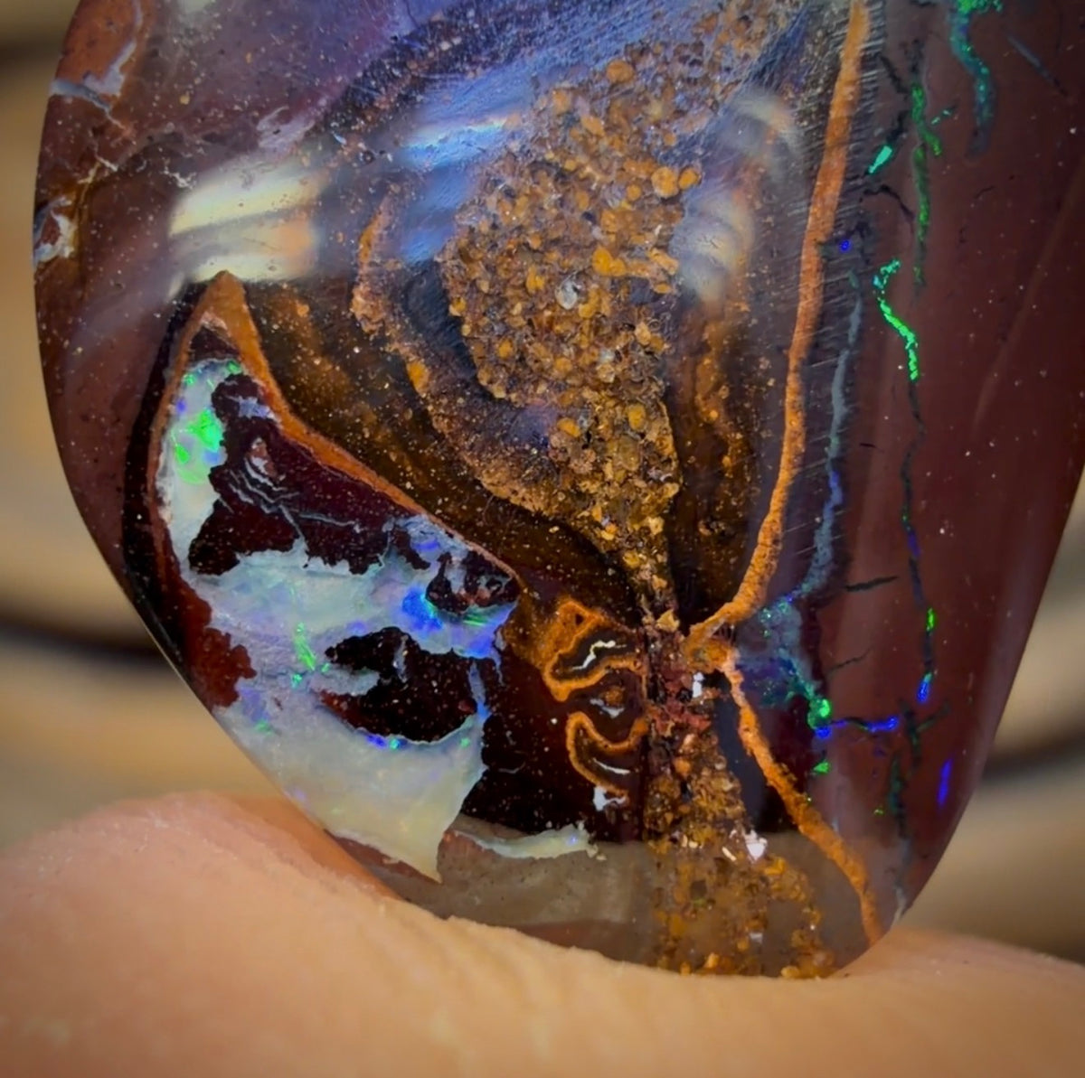 10.9cts - Tribal Yowah Nut Opal. Australian Opal BARGAIN