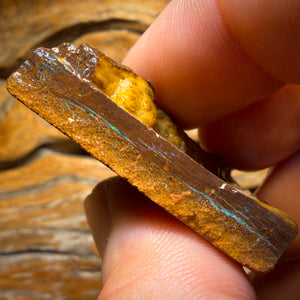 Half Price Card! 124cts - Yowah Opal Rough Piece. Biscuit Band Hit the Bar and Win Big!