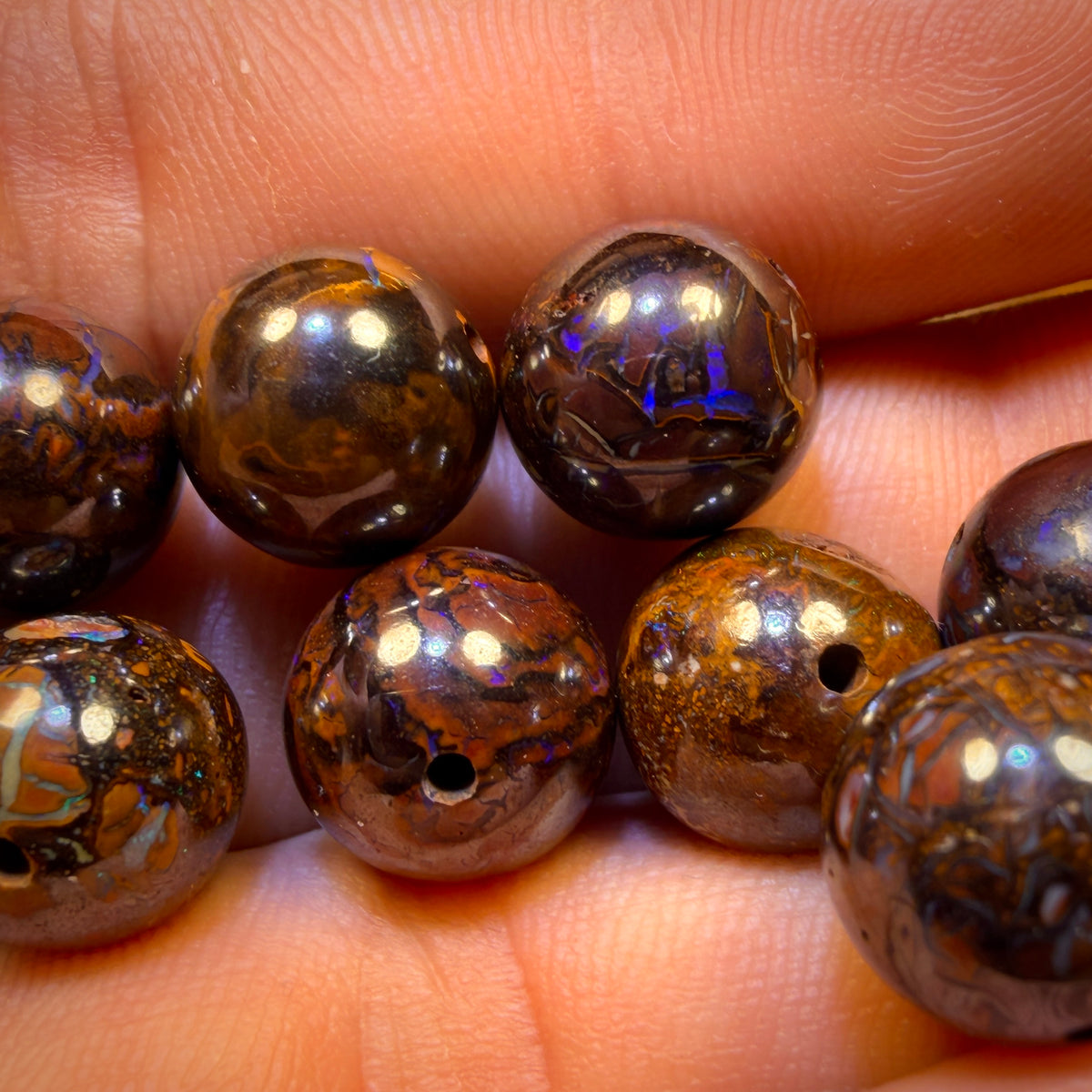 Approx 9-10cts Each - 1 x Drilled Boulder Opal Tribal Bead Multiples Available