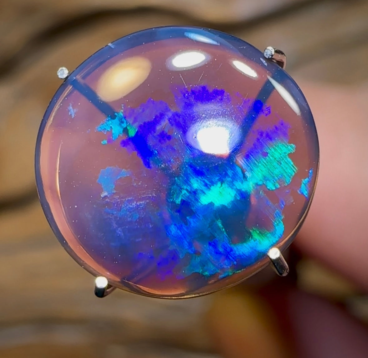 (Template) 2.8cts - Lightning Ridge Black Crystal Opal - Opal Whisperers